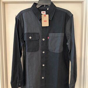 Levi's Men's Black Pieced ColorBlock Long Sleeve Utility Shacket (A86440001) S